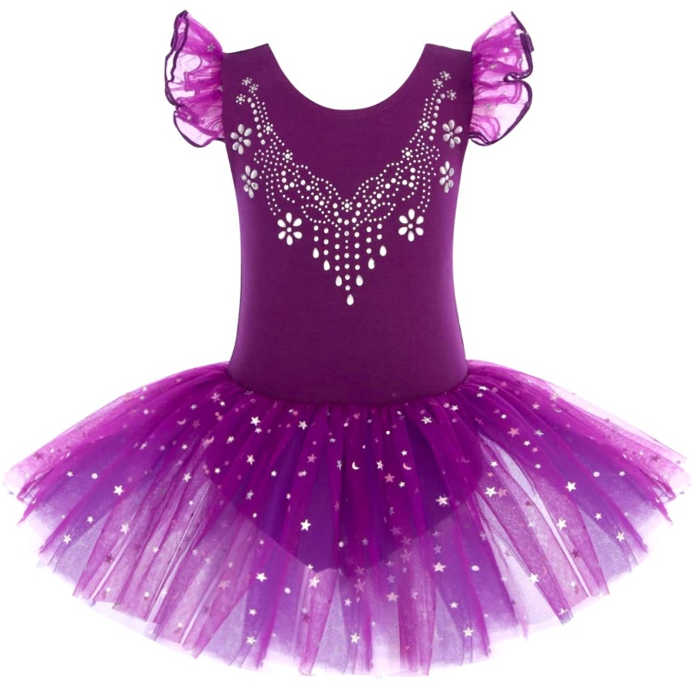 New Ballet Leotards for Girls Ballerina Tutu Dresses with Shiny Skirt Se…